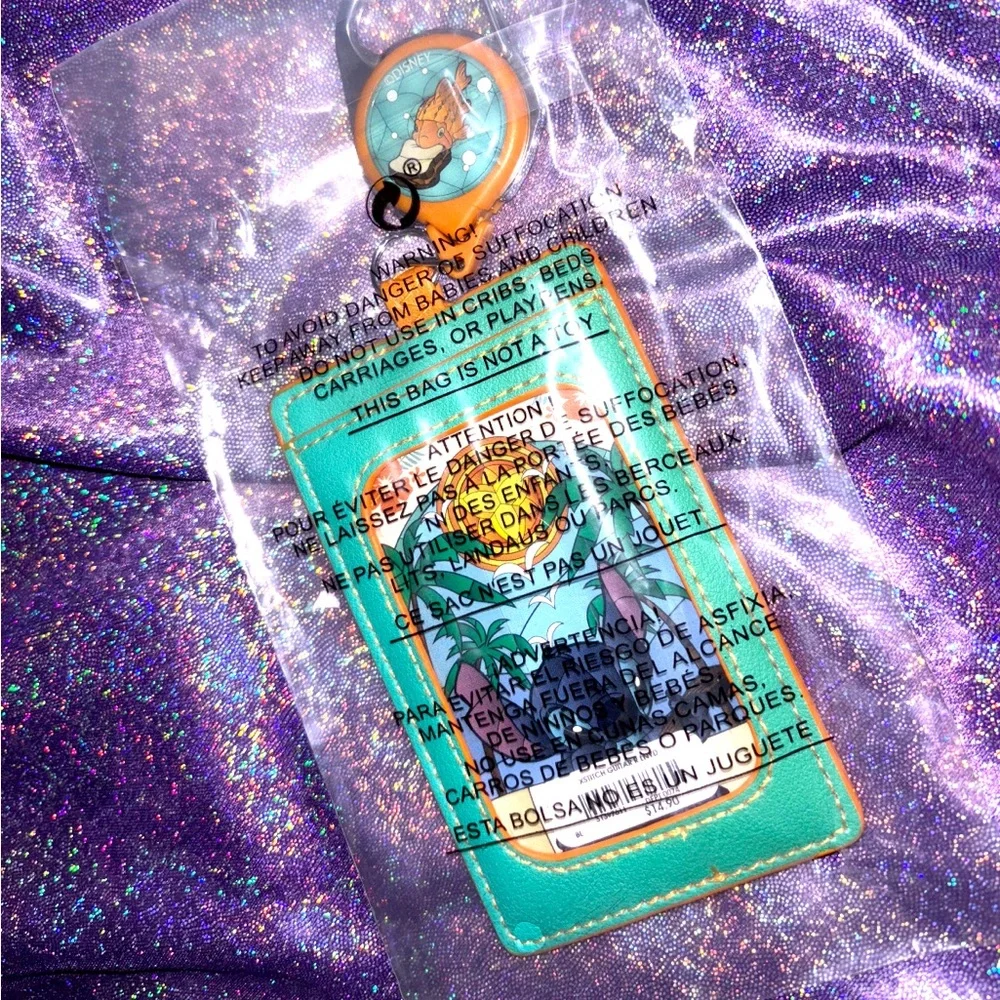 Disney Stitch Hawaiian Pineapple ID Keychain
